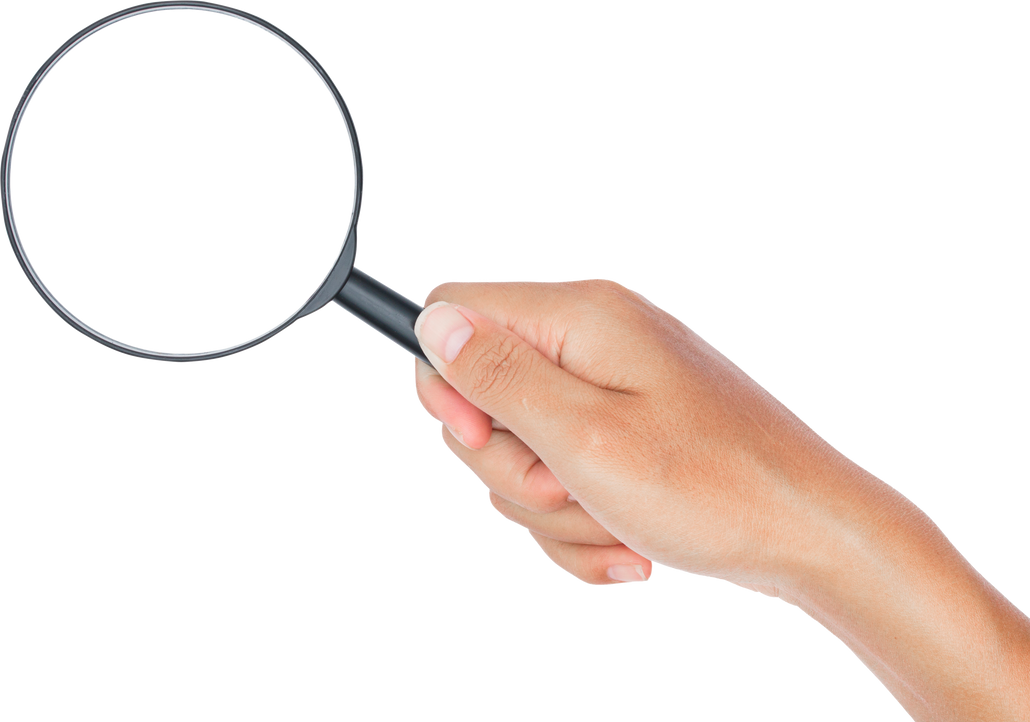 Hand with Magnifying Glass